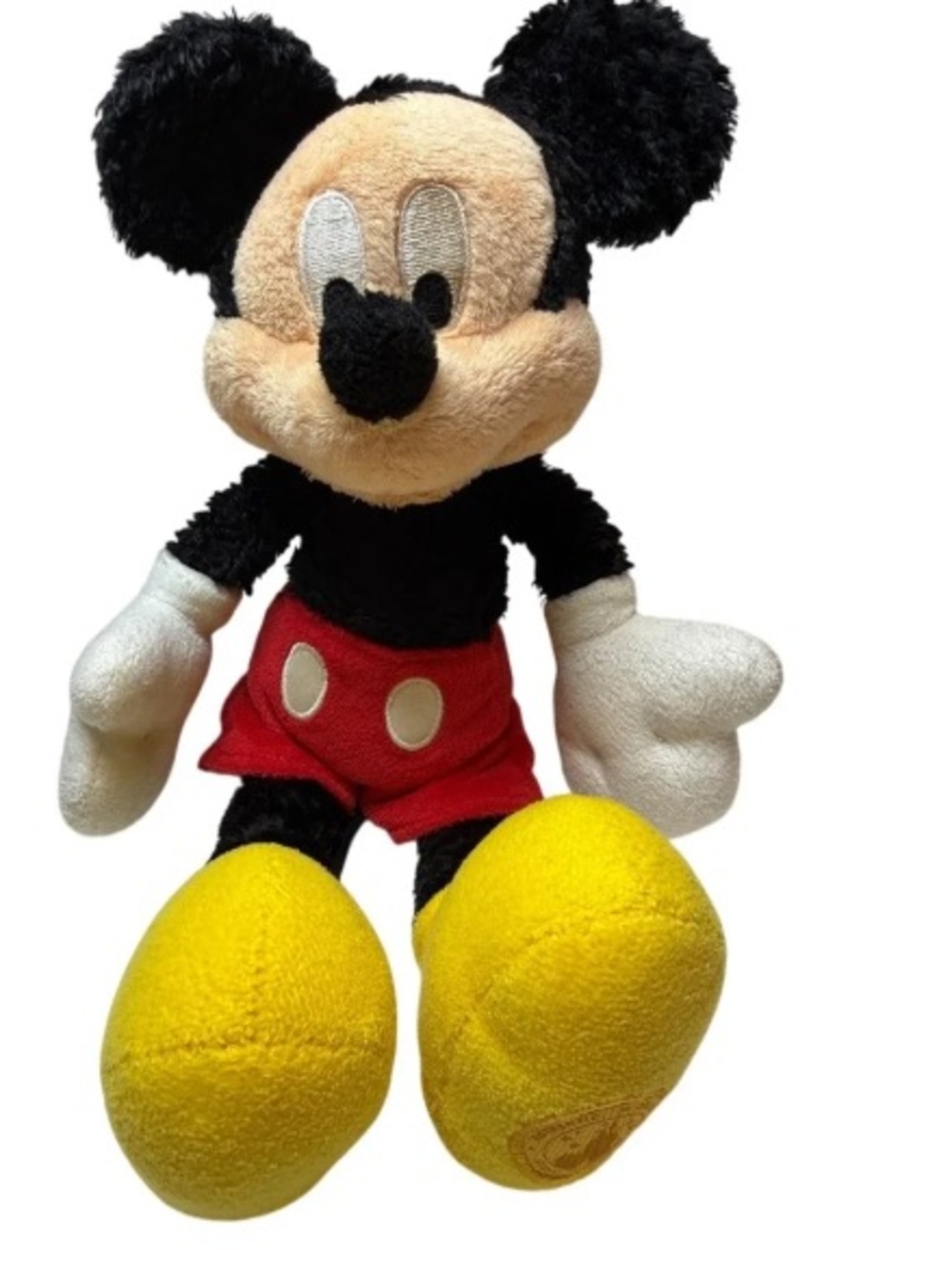 Classic Black & Red Plush Mouse Stuffed Toy with Yellow Shoes